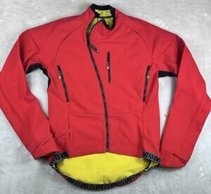 Mavic Cycling Jacket Men’s Sz L Red Primaloft Inferno Full Zip Ergocuff Exogrip